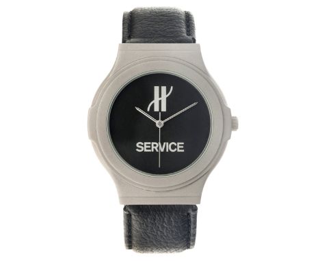 No Reserve - Hublot service watch - Men's watch Case: titanium - strap: leather - quartz - condition: very good, movement is 