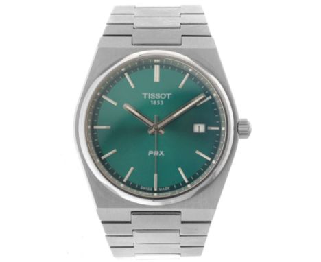 No Reserve - Tissot PRX 'Jade Green' T137410A - Men's watch  Case: steel - bracelet: steel - quartz - box - condition: good, 