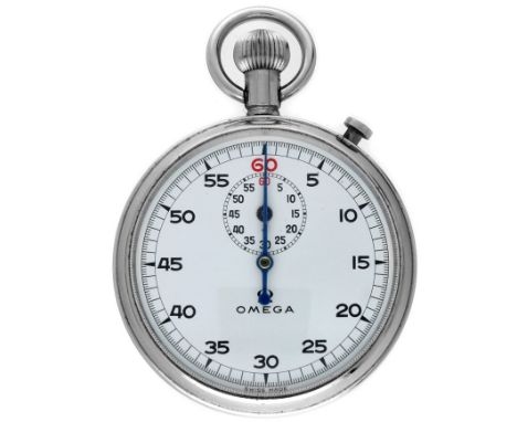 No Reserve - Omega cal. 5390 - Men's Stopwatch Case: steel - manual winding - condition: good, movement in working order - di