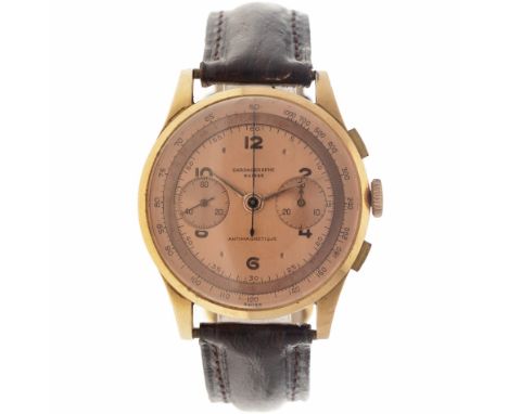 No Reserve - Chronograph Suisse Vintage 18K Antimagnetic 264 - Men's watch  Case: rose gold (18K.) - strap: leather - manual 