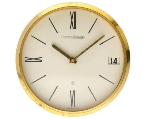 No Reserve - Jaeger-LeCoultre 501 Desk Clock - approx. 1960. Case: gold-plated- manual winding - condition: good, movement in