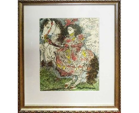 PABLO PICASSO 'For Jacqueline', offset lithograph, signed and dated 10.3.59 in the plate, 36cm x 26cm, framed and glazed. Sub