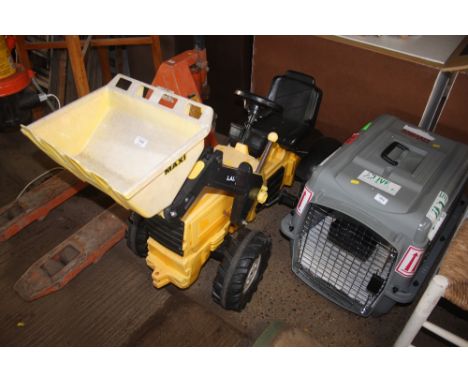 A toy tractor 