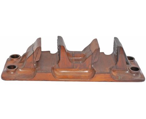 A wooden casting mould for a point London Transport rail chair marked underneath LPTD 95RBS.  An unusual item handmade from p