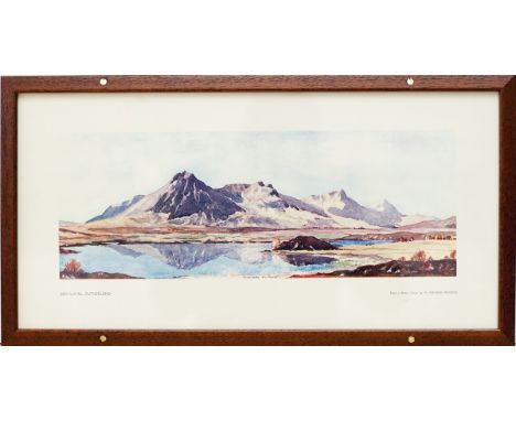 Carriage Print BEN LOYAL, SUTHERLAND by W Douglas Macleod from the Scottish Region series of 1956. The farthest north carriag