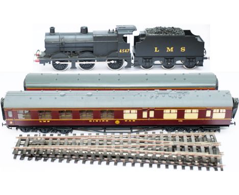 O gauge Lima Rtr model steam locomotive LMS Fowler 4F 0-6-0 4547 in LMS black livery, no box, in working condition together w