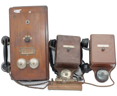 GWR telephone with rotary switch, with card notice WEST SECTION CONTROL NO1, EAST SECTION CONTROL NO2, RELIEF CONTROL NO3, TR