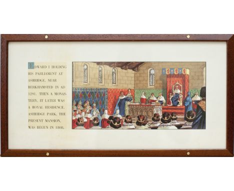 Carriage Print EDWARD I, PARLIAMENT AT ASHRIDGE, BERKHAMSTED, HERTS... by Sawyer from the LMR Historical Series of 1955. This