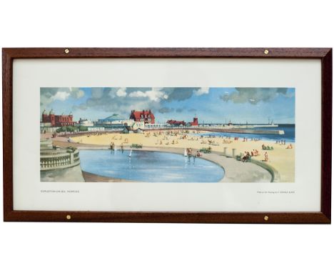 Carriage Print GORLESTON, NORFOLK by Fred Donald Blake R.I. from the LNER Post-War Series, around 1950. In original type fram