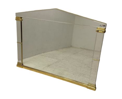Deknudt - Belgian architectural overmantle mirror, arched form with Greek column style uprights and gilt decorationDimensions