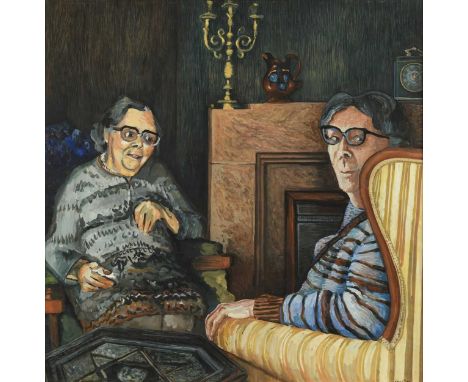 §  Mary Cozens-Walker (1938-2020)Marjorie and Mabel: the Auntssigned with initials and dated 'M. CW 75' (lower right)powder p