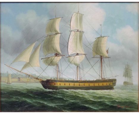 James Hardy IIIPortrait of a shipsigned 'James Hardy' (lower right)oil on Canvas29.5 x 30.5cmoil; together with three 20th-ce
