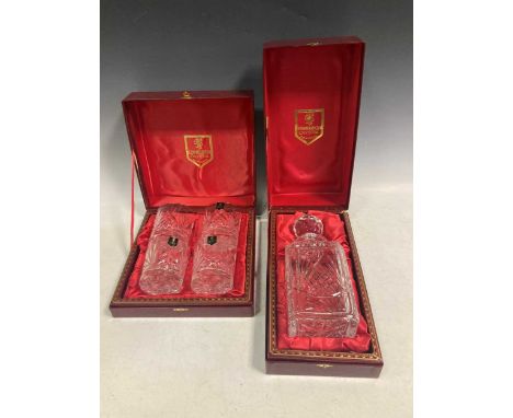 Two boxes of Edinburgh cut glass crystal including four tumblers and a decanterCondition generally good. minor scratching to 