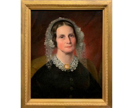 Irish School, circa 1840Portrait of a lady, a member of the Sinclair familyoil on canvas56 x 45cm