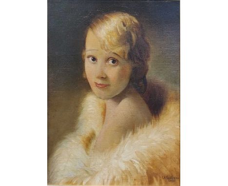C. A. Cawthorne / Cowlhorne (British, 20th century)portrait of a ladysigned and dated 'C. A. (Cawthorne?) / 1931' (lower righ