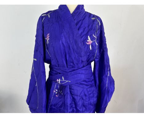 some decorated with dragons chasing the flaming pearl and other kimonos, along with two hats  6  Any damage or aging to fabri
