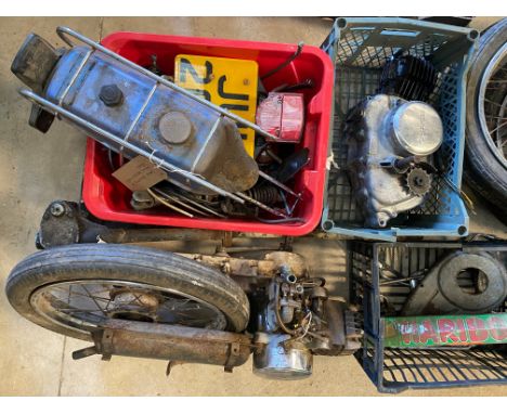A large quantity of mainly Honda moped spares including two PC50 engines and an X NC50 engine.