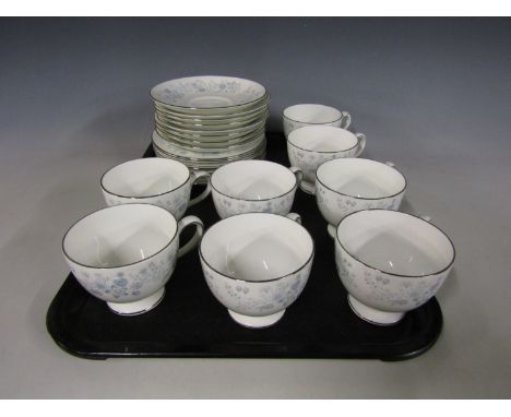 Wedgwood tea cups and saucers in the Belle Fleur pattern 