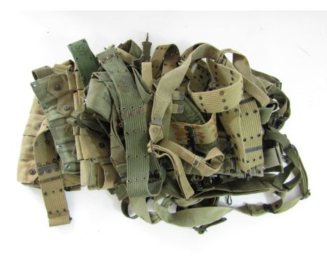A quantity of US Army webbing kit