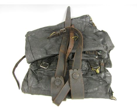 A US Civil War era Federal Army double bag knapsack