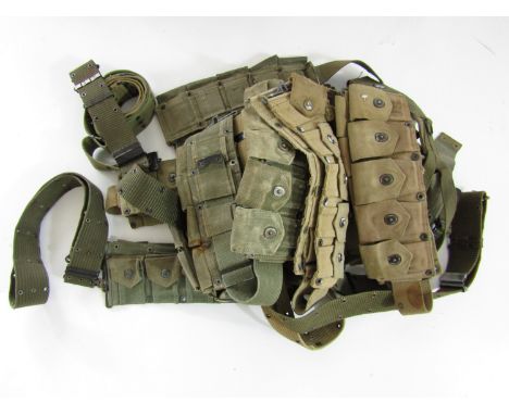 A quantity of US Army webbing kit
