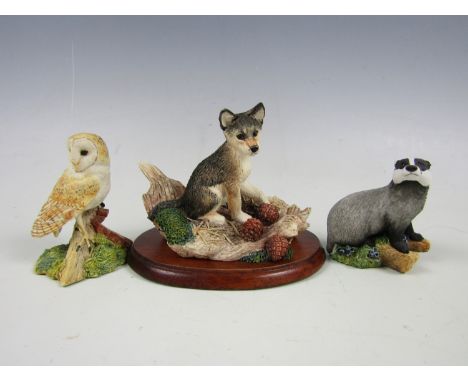 Three boxed Border Fine Arts figurines Night Watch BO175, First Time Out STW01 and Woodland Ramble BO913