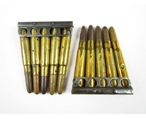 Two First World War clips or drill rifle rounds
