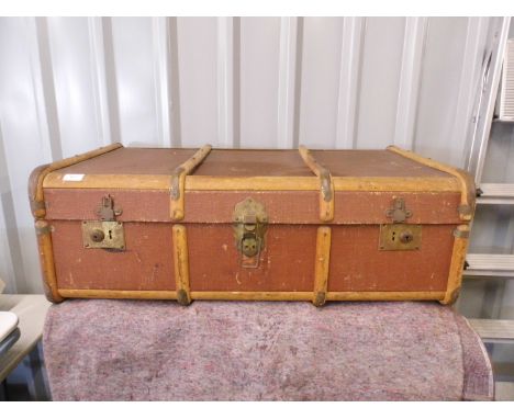 A vintage cabin trunk