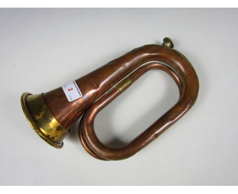 A copper and brass bugle