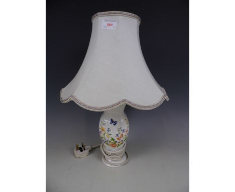 An Aynsley porcelain table lamp