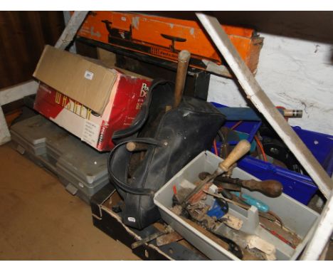 A large quantity of hand tools, pressure washer, trolley jack, etc.