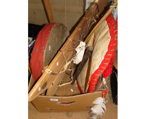 Tribal drum, axe, etc.
