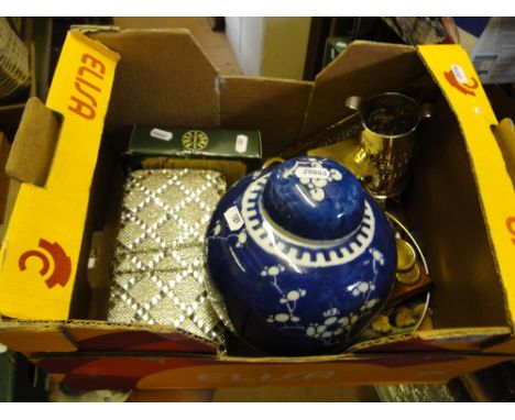 A postal scale, a ginger jar, etc.