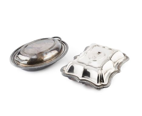 A silver christening fork and spoon, Sheffield 1959, cased, a set of five (of six) silver handled pistol grip dessert knives 