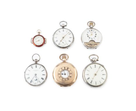 A collection of antique and later pocket watches and fob watches, of various dates and makers, to include a George III silver