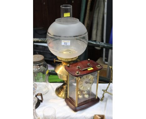 Mantle clock and oil lamp 