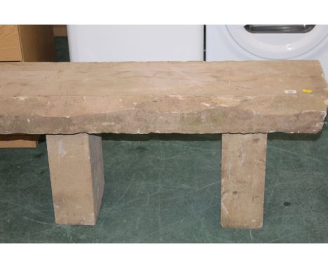 Stone garden bench in 3 sections