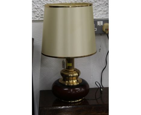 Table lamp and shade, height 54 cm