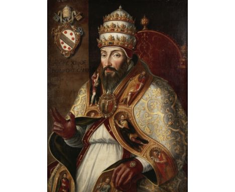 Italian School, 18th CenturyPortrait of Pope Gregory XI, seated three-quarter-length inscribed 'PA GRE XI DE/ BEAUFORT CANILL