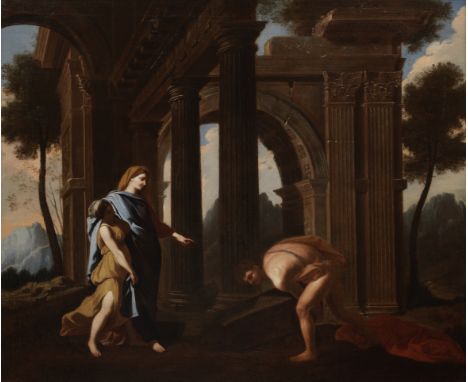 Studio of Jean Lemaire, called Le Gros Lemaire (Dammartin 1598-1659 Gaillon)Theseus finds his Father's sword oil on canvas105