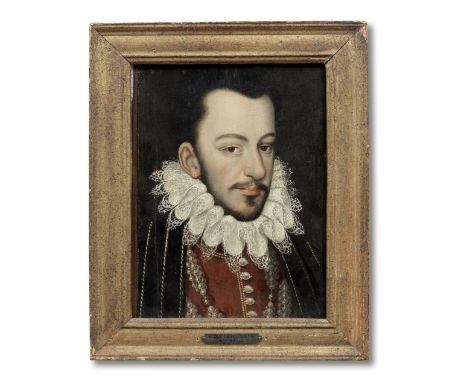 Follower of François Clouet (Tours 1522-1572 Paris)Portrait of King Henri III of France, bust-length, in a white lace ruff an