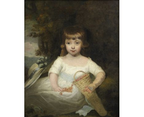 John Hoppner R.A. (London 1758-1810)Portrait of a young girl, said to be a Stanley of the Derby family, seated three-quarter-