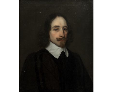 Attributed to Sir Peter Lely (Soest 1618-1680 London)Portrait of a gentleman, bust-length, in black costume with a white lawn