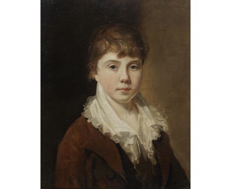 English School, early 19th CenturyPortrait of a boy, bust-length, in a brown jacket oil on canvas50.5 x 40.5cm (19 7/8 x 15 1