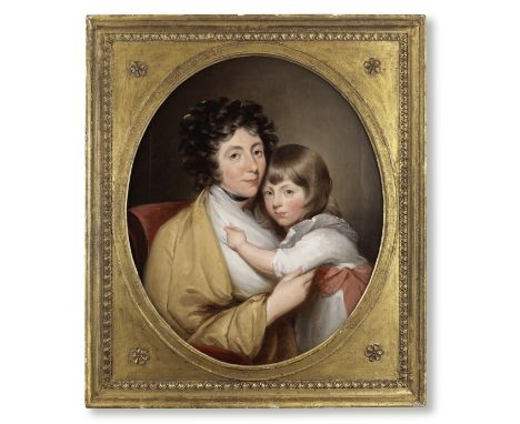 Studio of Gilbert Stuart (Saunderstown 1755-1828 Boston)Portrait of Mrs Luke White and her son oil on canvas, unlined76.2 x 6