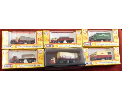 Classix by Pocketbond &amp; Oxford 1:76 scale, six boxed commercial vehicles, excellent condition