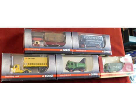 Corgi 1:76 scale, 5 boxed mixed commercial vehicles, excellent condition, mint and boxed