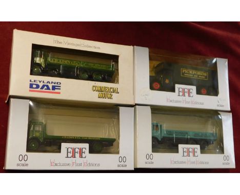 EFE vehicle 1:76 scale (4) boxed Trucks/Lorries vehicle no.E10504, E10504, E10302, J.D. Lown &amp; Co excellent condition