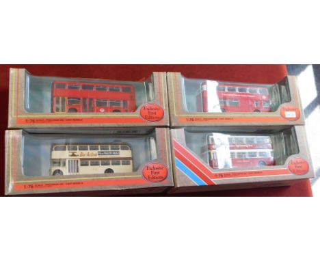 Gilbow (4) boxed Buses 1:76 scale vehicle no.28003, 28804, 30701, 28801, excellent condition