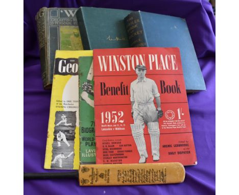 A collection of 6 very fine cricket books and publications. Books are "Cricketing Reminiscences and Personal Recollections" b